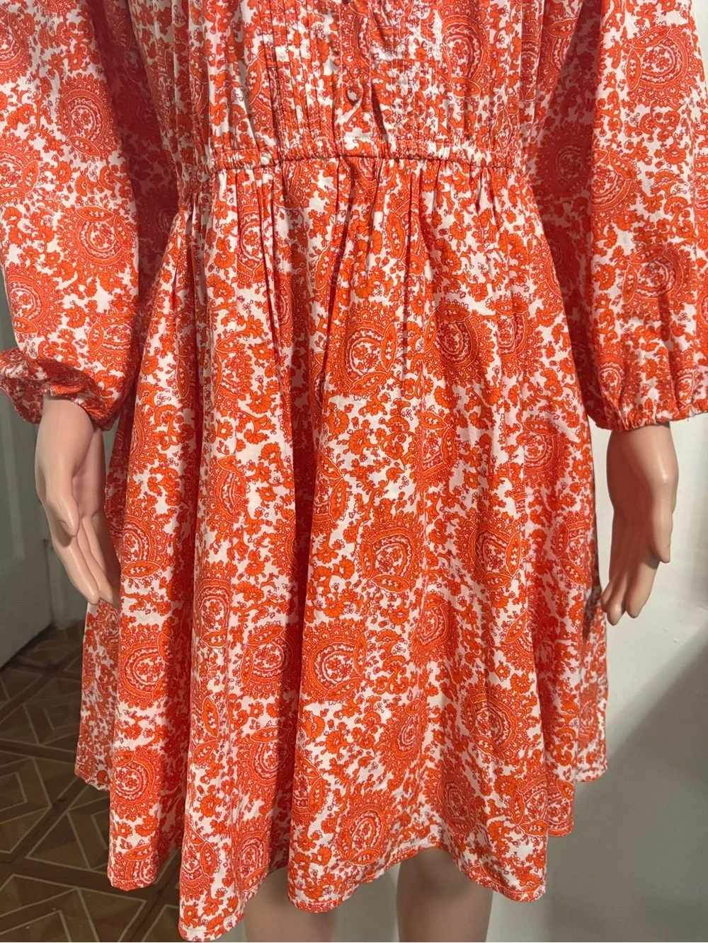 J. CREW Women's Floral Ruffle-collar mini dress